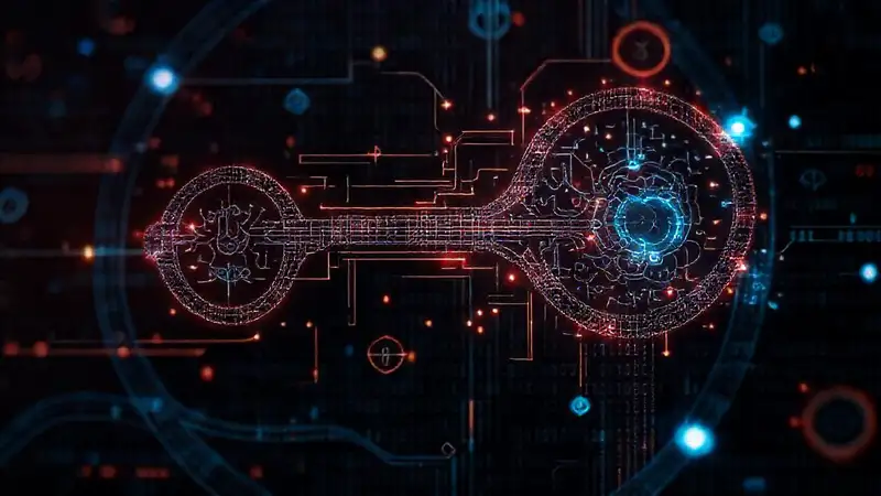 Interfaz digital futurista