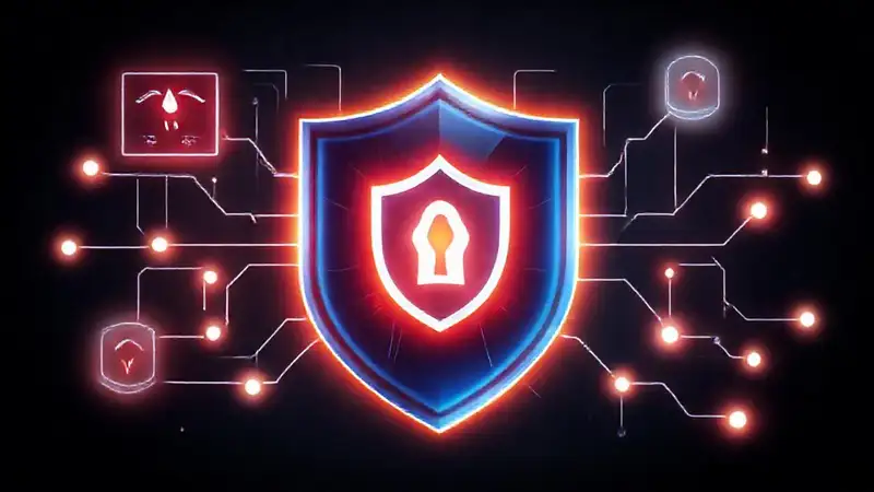 Protección digital brillante contra amenazas virtuales