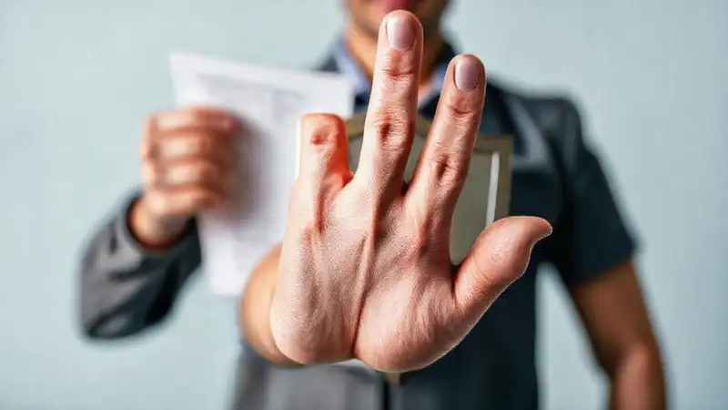 La mano firme busca protección y apoyo