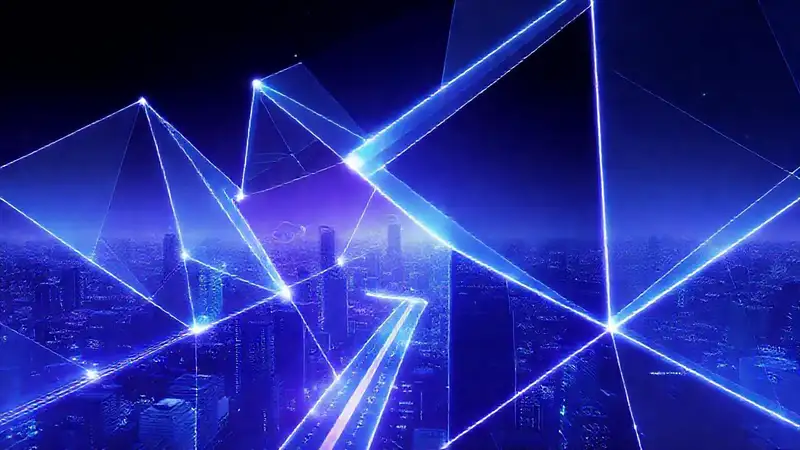 Ciudad futurista digital y conectada