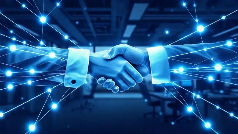 Conexiones empresariales colaborativas y brillantes