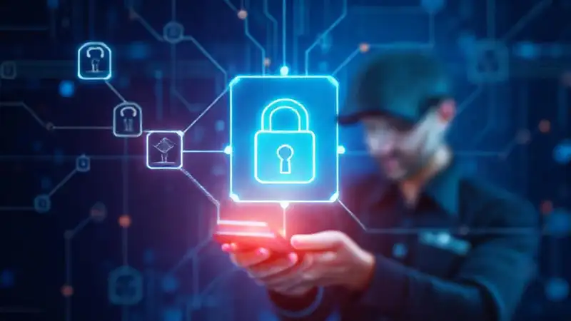 Red segura y futurista digitalmente