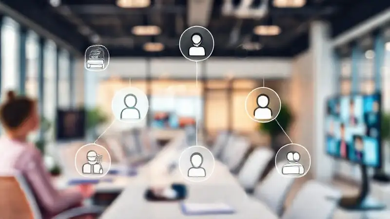 Oficina moderna digitalmente conectada y vibrante