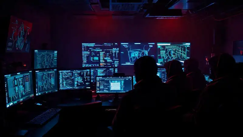 Equipo de ciberseguridad analiza amenazas digitales