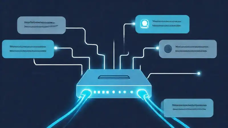 Diagrama de red moderno y claro
