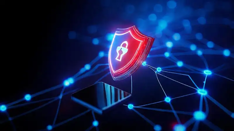 Protección digital: red segura y brillante